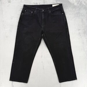 Rag & Bone Fit 3 Athletic Jeans Black Cropped Denim Faded Black Mens size 34